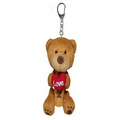 Plush Brown Bear Pez Dispenser Keychain